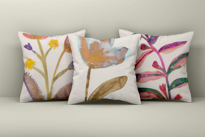 Aberto Design Juego de Fundas de Cojín Multicolor (3 piezas) 43 x 43 cm Aberto Design Juego de Fundas de Cojín Multicolor (3 piezas) 43 x 43 cm